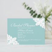 Bridal Tea of Shower nodigt uit | Bridal Lace Kaart (Staand voorkant)