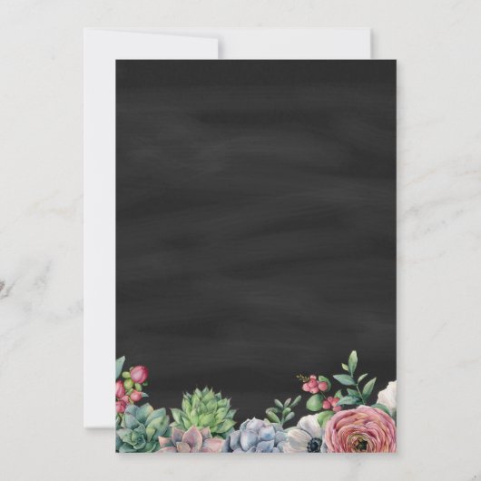 Bridal Tea Party Bloemenuitnodiging Kaart (Achterkant)