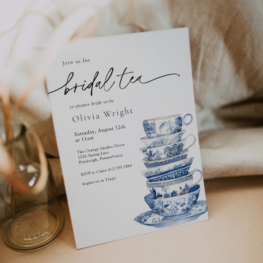 Bridal Tea Party Chinoiserie Vrijgezellenfeest Kaart