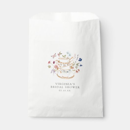 Bridal Tea Party Favor Bags Bedankzakje (Voorkant)