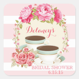 Bridal Tea Party Favor Stickers