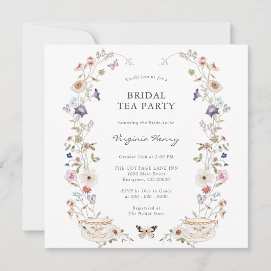 Bridal Tea Party Kaart (Voorkant)