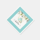 Bridal Tea Party Napkin - Blauwe grens Servet (Hoek)