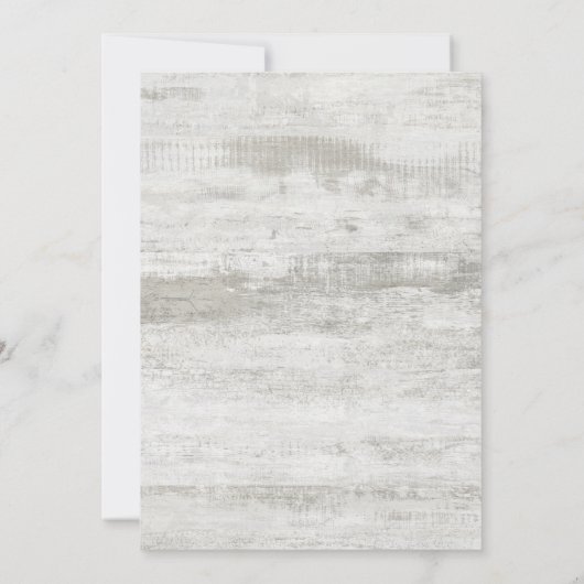 Bridal Tea Party Rustic Bleaching Wood Kaart (Achterkant)