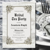 Bridal Tea Party Rustic Bleaching Wood Kaart
