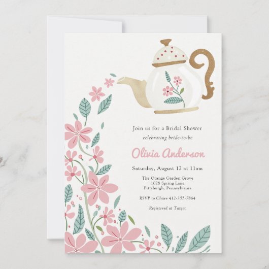 Bridal Tea Party Shower Kaart (Voorkant)