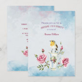 Bridal Tea Party Shower Uitnodiging (Voorkant / Achterkant)