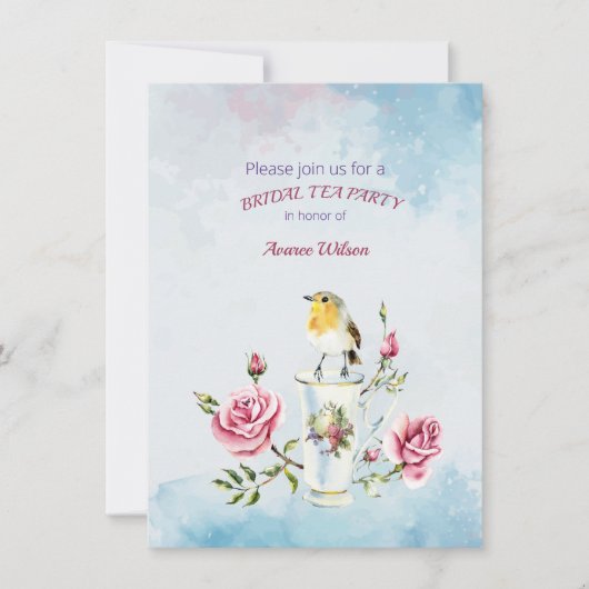 Bridal Tea Party Shower Uitnodiging (Voorkant)