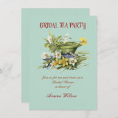 Bridal Tea Party Shower Uitnodiging (Voorkant / Achterkant)