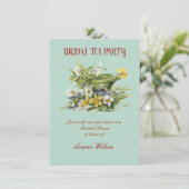 Bridal Tea Party Shower Uitnodiging (Staand voorkant)
