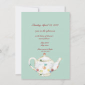 Bridal Tea Party Shower Uitnodiging (Achterkant)