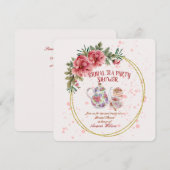 Bridal Tea Party Shower Uitnodiging (Voorkant / Achterkant)