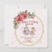 Bridal Tea Party Shower Uitnodiging (Voorkant)