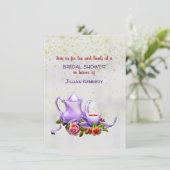 Bridal Tea Party Shower Uitnodiging (Staand voorkant)