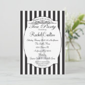 Bridal Tea Party - uitnodiging van Black Paris (Staand voorkant)