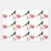 Bridal Tea Party Waterverven die papierbladen over Inpakpapier Vel (Voorkant 3)