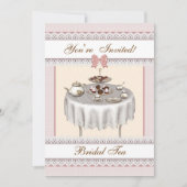Bridal Tea Persoonlijke partij - Roze Kaart (Voorkant)
