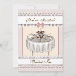 Bridal Tea Persoonlijke partij - Roze Kaart