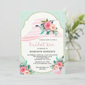 Bridal Tea Pet Waterverf Flowers Kaart (Staand voorkant)