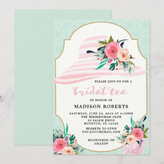 Bridal Tea Pet Waterverf Flowers Kaart