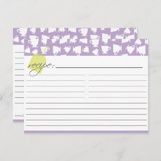 Bridal Tea Recept Kaart (Voorkant / Achterkant)