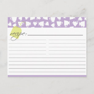 Bridal Tea Recipe Card Briefkaart