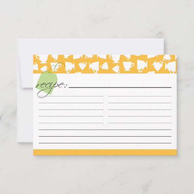 Bridal Tea Recipe Kaart - Oranje (Voorkant)