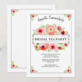 Bridal Tea Shower Uitnodiging (Voorkant / Achterkant)