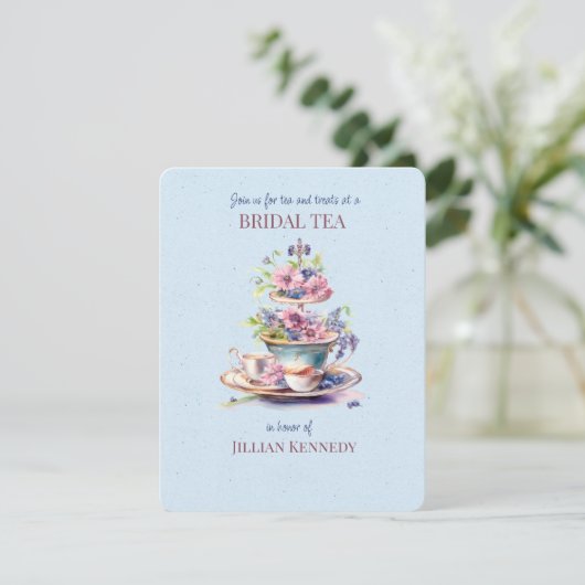 Bridal Tea Shower Uitnodiging (Staand voorkant)