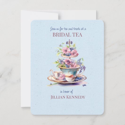 Bridal Tea Shower Uitnodiging (Voorkant)