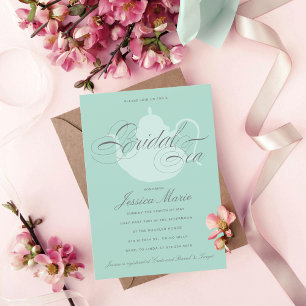 Bridal Tea Vrijgezellenfeest Brunch of Luncheon Kaart