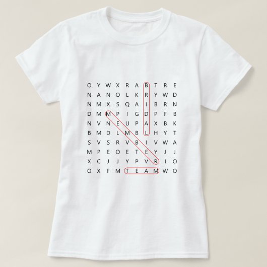 Bridal Team Fun Weddenschap Bacherlorette Word Zoe T-shirt (Design voorkant)