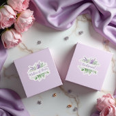 Bridal Team Purple Romantic Floral Split Border Sticker