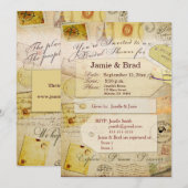 Bridal Travel Shower-thema in cacao en crème Kaart (Voorkant / Achterkant)