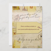 Bridal Travel Shower-thema in cacao en crème Kaart (Achterkant)