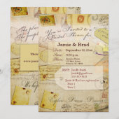 Bridal Travel Shower-thema in cacao en crème Kaart (Voorkant / Achterkant)