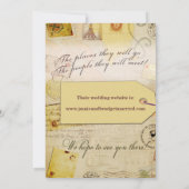 Bridal Travel Shower-thema in cacao en crème Kaart (Achterkant)