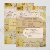 Bridal Travel Shower-thema in cacao en crème Kaart (Voorkant / Achterkant)