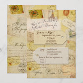 Bridal Travel Shower-thema in crème en tan Kaart (Voorkant / Achterkant)