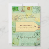 Bridal Travel Shower-thema zeevaart en koraal Kaart (Achterkant)