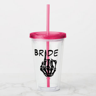 Bridal Tumbler - Skeletring Acryl Drinkbeker