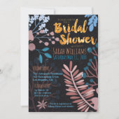 Bridal Uitnodiging | Big Florence Roos Pink & Blue (Voorkant)