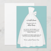 Bridal Uitnodiging van de Shower {Blauwgroen Blauw (Voorkant / Achterkant)