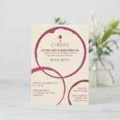 Bridal-uitnodigingen van de gordelring van wijn kaart (Staand voorkant)