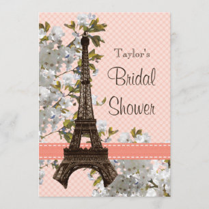 Bridal-uitnodigingen van de Parisian Eiffel Tower Kaart