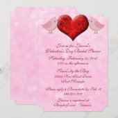 Bridal Valentijnsdag Lovebird Shower-uitvindingen Kaart (Voorkant / Achterkant)