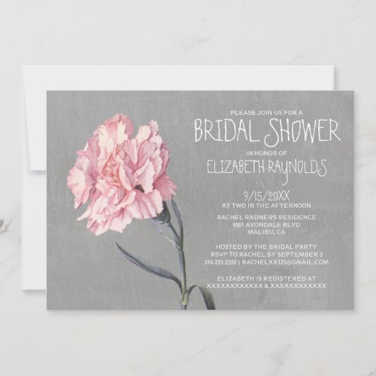 Bridal van anjers kaart (Voorkant)