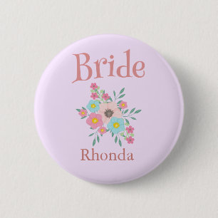 Bridal van Bridal over het Floral-huwelijk Ronde Button 5,7 Cm