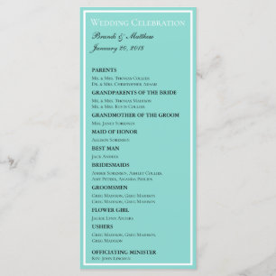 Bridal van Bride & Co Wedding Suite Elegant Ceremo Programmakaart