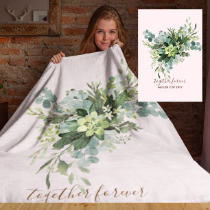 Bridal van de Bridesmaid van de douane Gifts Green Fleece Deken
